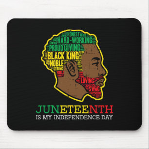 Juneteenth Independence Day Black King Men Boys Ki Mouse Pad