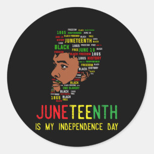 Juneteenth Independence Day Black Men Fathers Day  Classic Round Sticker