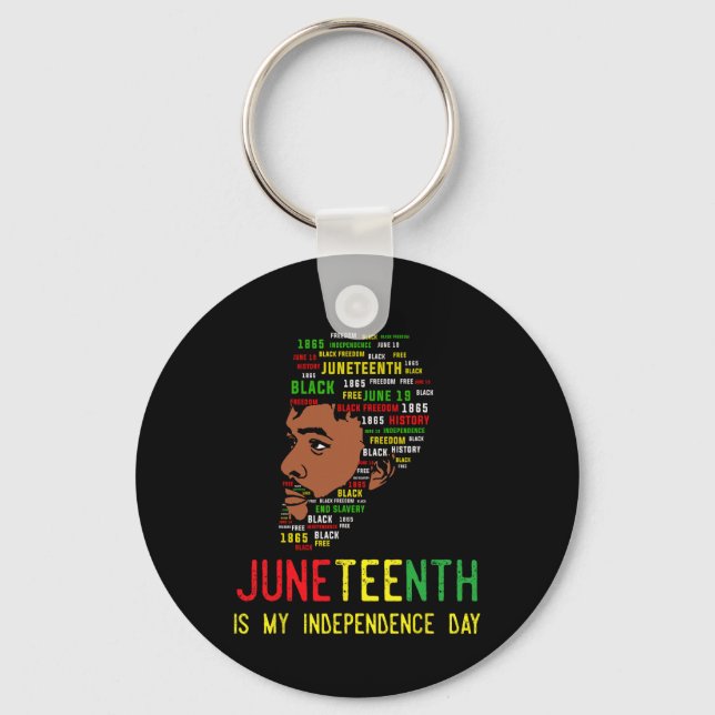 Juneteenth Independence Day Black Men Fathers Day  Key Ring (Front)