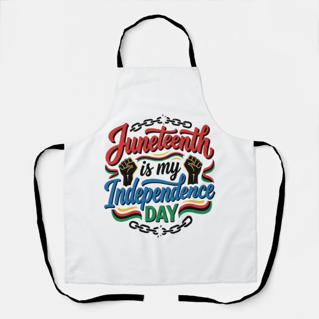 Juneteenth Independence Day Vintage Shirt Design_1 Apron (Front)