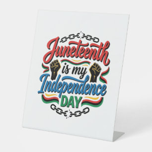 Juneteenth Independence Day Vintage Shirt Design_1 Pedestal Sign