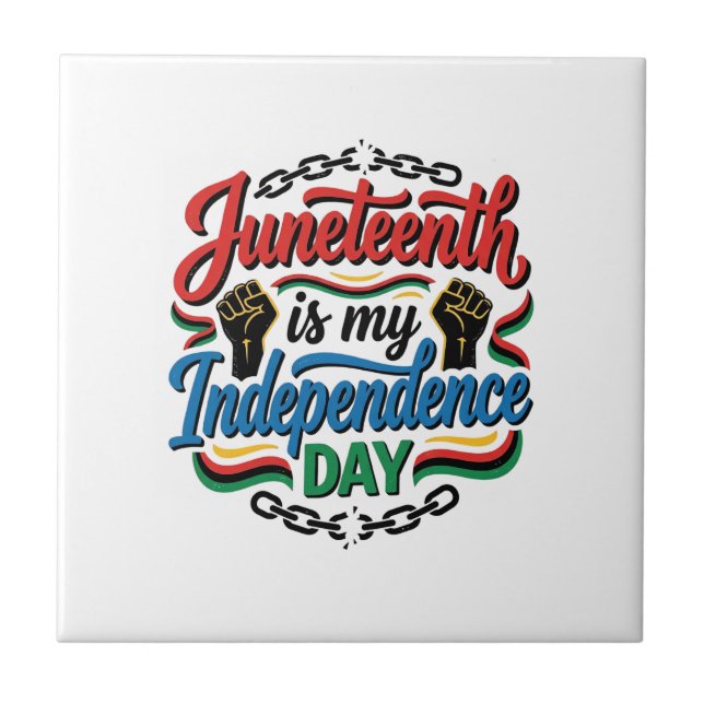Juneteenth Independence Day Vintage Shirt Design_1 Tile (Front)
