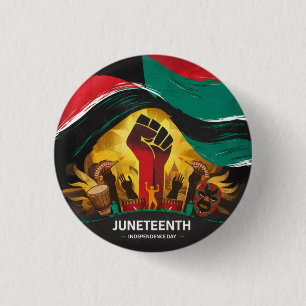 Juneteenth Independence Day Vinyl 3 Cm Round Badge