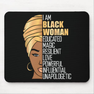 Juneteenth Independence Day Women Black American F Mouse Pad