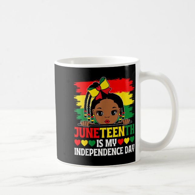 Juneteenth is Independence Day 1865 Afro Melanin Coffee Mug (Right)