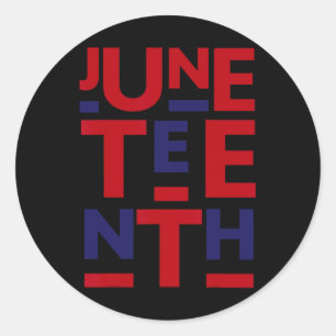 Juneteenth Is My Independence Day 1865 4th Of July Classic Round Sticker