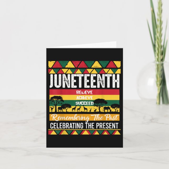 Juneteenth Is My Independence Day African 1865 Fre Card (Front)