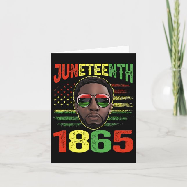 Juneteenth Is My Independence Day Black King Fathe Card (Front)