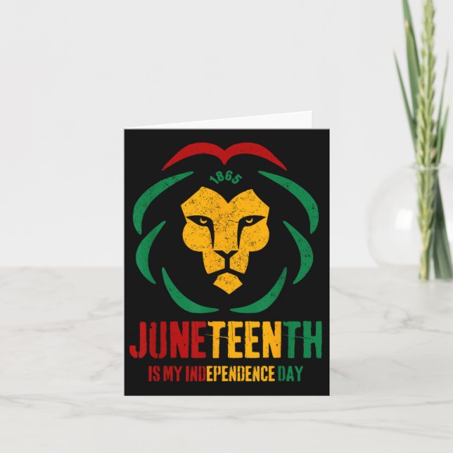 Juneteenth Is My Independence Day Black King Fathe Card (Front)