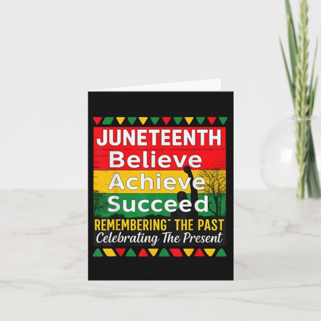 Juneteenth Is My Independence Day Black Pride Free Card (Front)