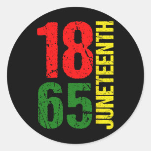 Juneteenth Is My Independence Day Black Women Blac Classic Round Sticker