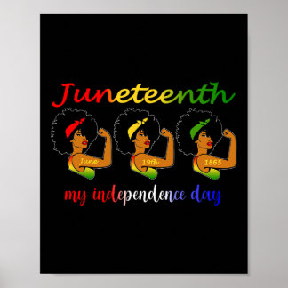 Juneteenth Is My Independence Day Free Black Women Poster