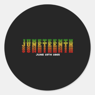 Juneteenth Is My Independence Day Free Ish Black M Classic Round Sticker