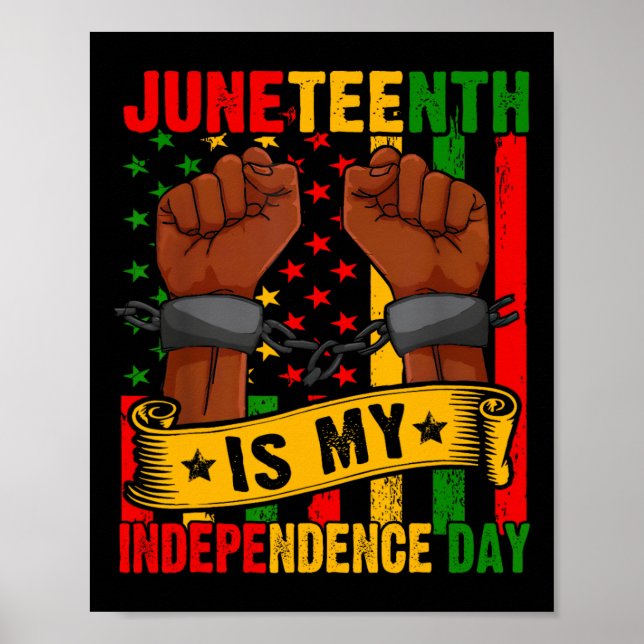 Juneteenth Is My Independence Day Free Ish Black M Poster (Front)