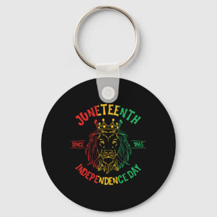 Juneteenth Is My Independence Day Lion Free-ish Si Key Ring