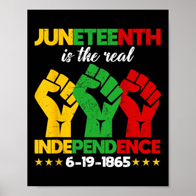 Juneteenth Is The Real Independence Day 1865 Freed Poster (Front)