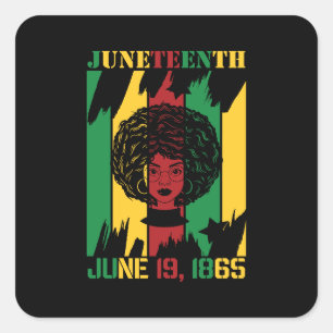 Juneteenth June 19, 1865 Black History Square Sticker