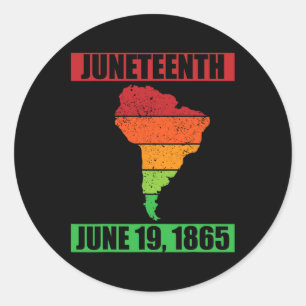 Juneteenth June 19 1865 - Juneteenth 1  Classic Round Sticker