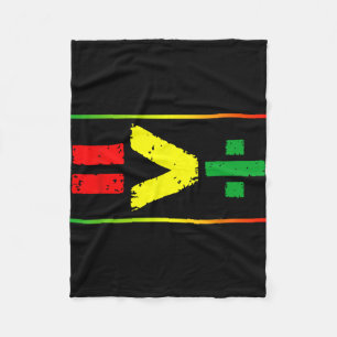 Juneteenth June 19th 1865 Equality Is Greater Than Fleece Blanket