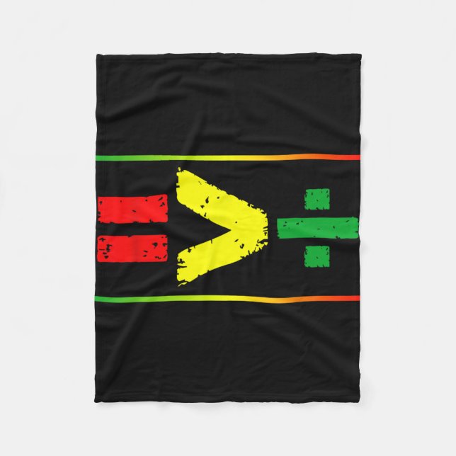 Juneteenth June 19th 1865 Equality Is Greater Than Fleece Blanket (Front)
