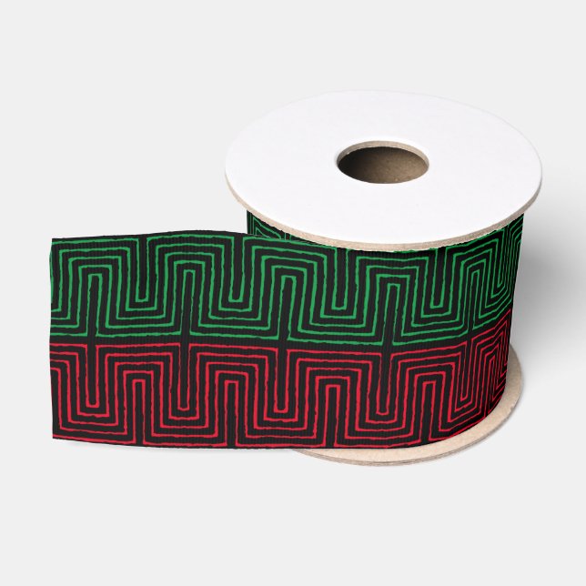 Juneteenth Kwanzaa Black Holiday Grosgrain Ribbon (Spool)