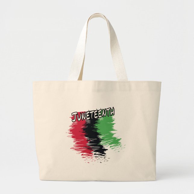 Juneteenth Large Tote Bag (Front)