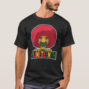 Juneteenth Leopard Afro Black History Month T-Shirt