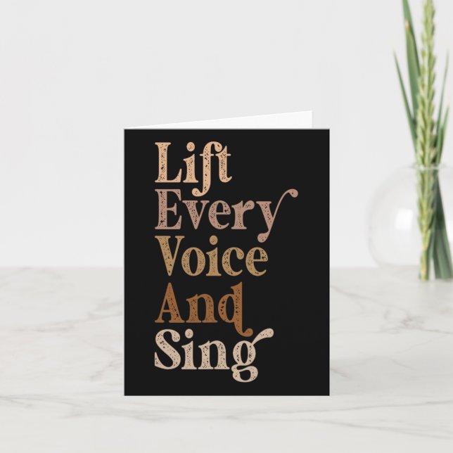 Juneteenth Lift Every Voice Sing Black History Mon Card (Front)