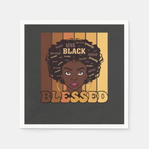 Juneteenth Melanin Black African American Girl Napkin