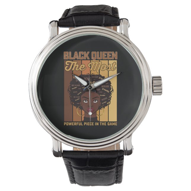 Juneteenth Melanin Black Girl The Most Powerful Watch (Front)