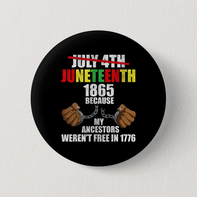 Juneteenth Men Boy  6 Cm Round Badge (Front)