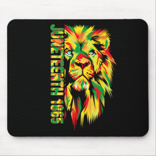 Juneteenth Men Women African American Black Lion 1 Mouse Pad