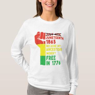 Juneteenth My Ancestors Free Black African Flag Pr T-Shirt