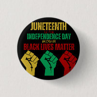 Juneteenth Pan-African Fist Buttom