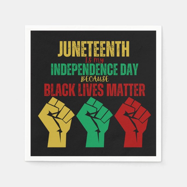 Juneteenth Pan-African Fist Napkin (Front)