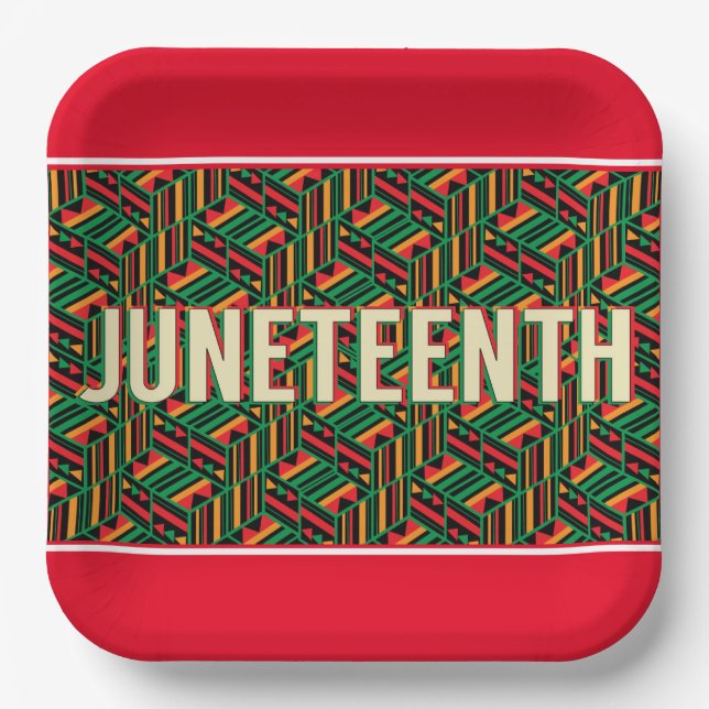 Juneteenth  paper plate (Front)