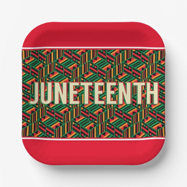 Juneteenth  paper plate (Front)