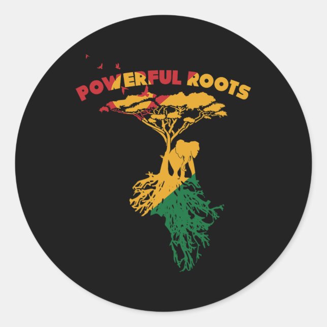 Juneteenth Party Favour Pan African Decor Afro Ame Classic Round Sticker (Front)