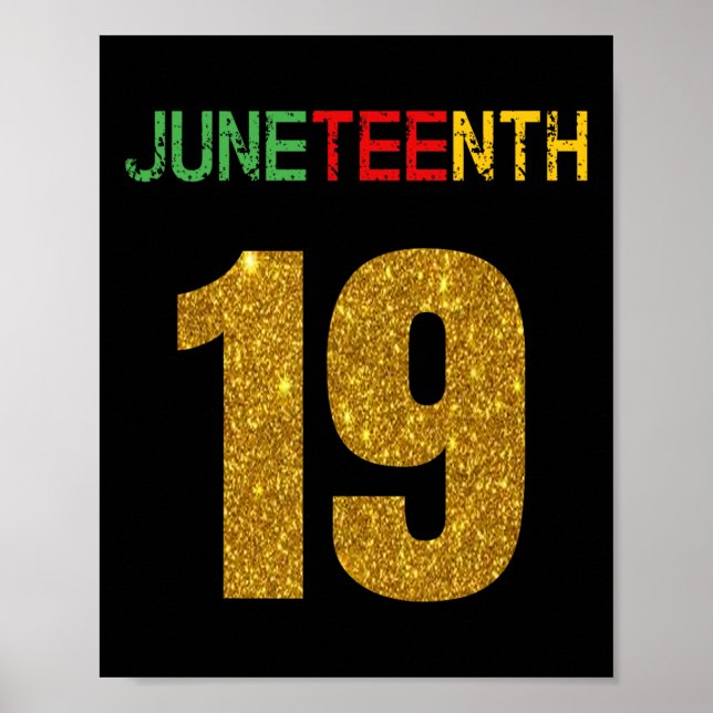 Juneteenth Pride Queen Melanin African American Ju Poster (Front)