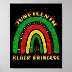 Juneteenth Princess Black African American Cute Wo Poster