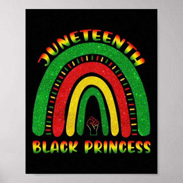 Juneteenth Princess Black African American Cute Wo Poster (Front)