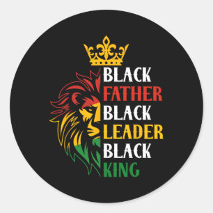 Juneteenth Proud Black Men Fathers Day Black Histo Classic Round Sticker