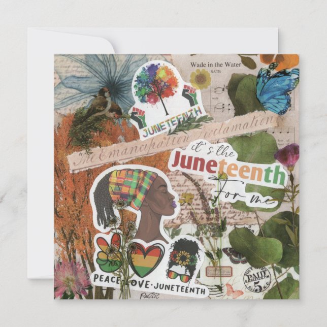 Juneteenth Queen Flat Greeting Card (Front)