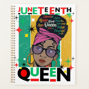 Juneteenth Queen Melanin Sista Black Girl Magic Planner