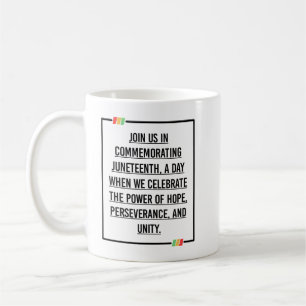 Juneteenth Quotes, Freedom of African American. Coffee Mug