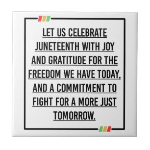 Juneteenth Quotes, Freedom of African American. Tile
