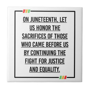 Juneteenth Quotes, Freedom of African American. Tile
