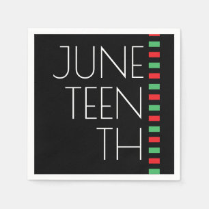 Juneteenth Red Black Green Celebration Napkin