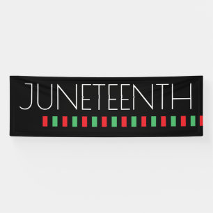 Juneteenth Red Black Green Freedom Celebration Banner