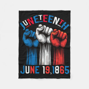 Juneteenth Red White Blue Flag Colours 19 June 186 Fleece Blanket